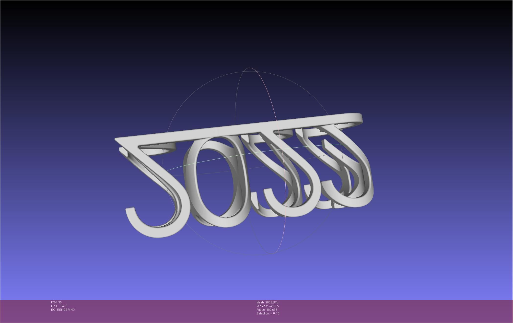 2022-2023 Number Flip Geometry Trick 3D print model_38