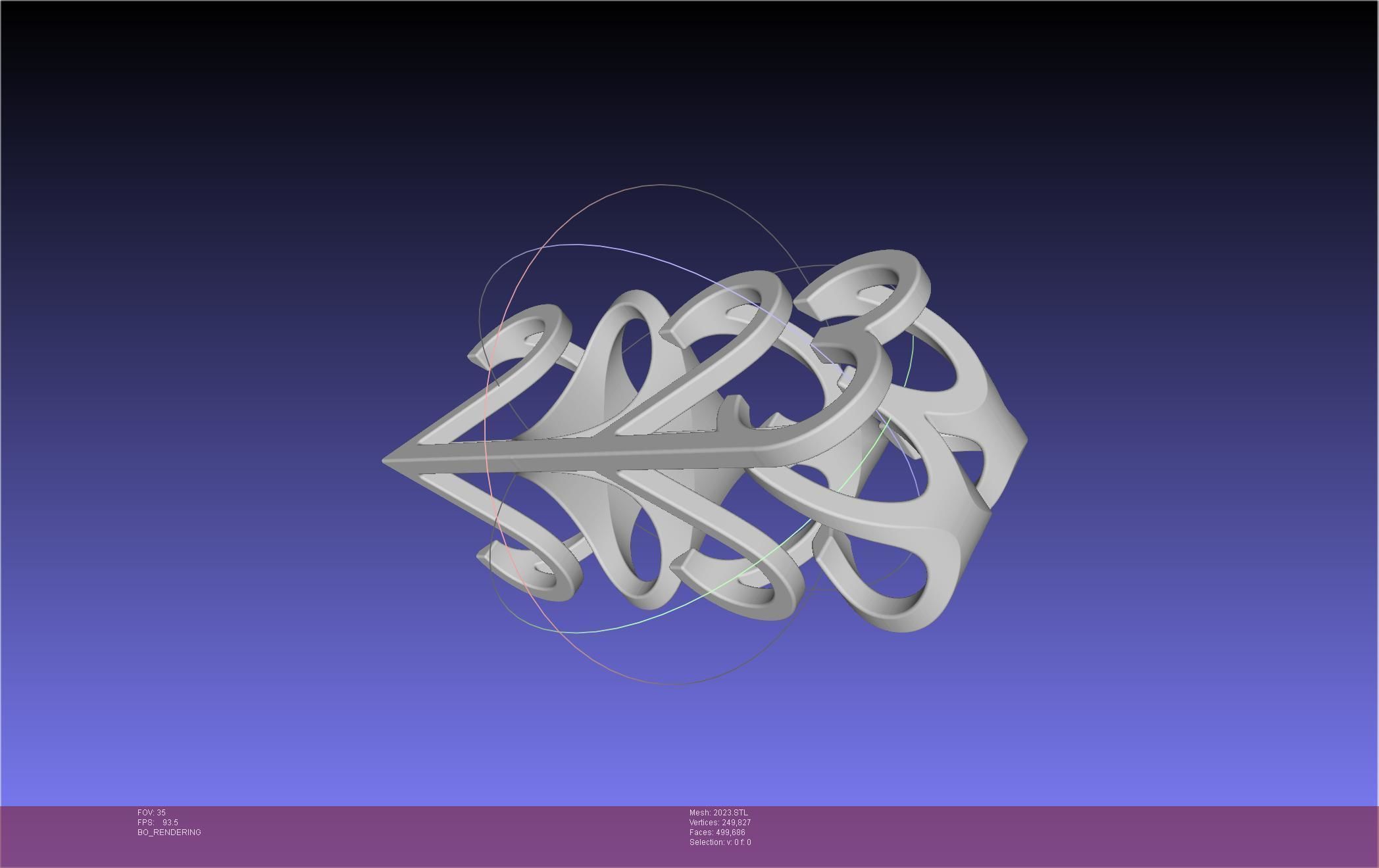 2022-2023 Number Flip Geometry Trick 3D print model_46