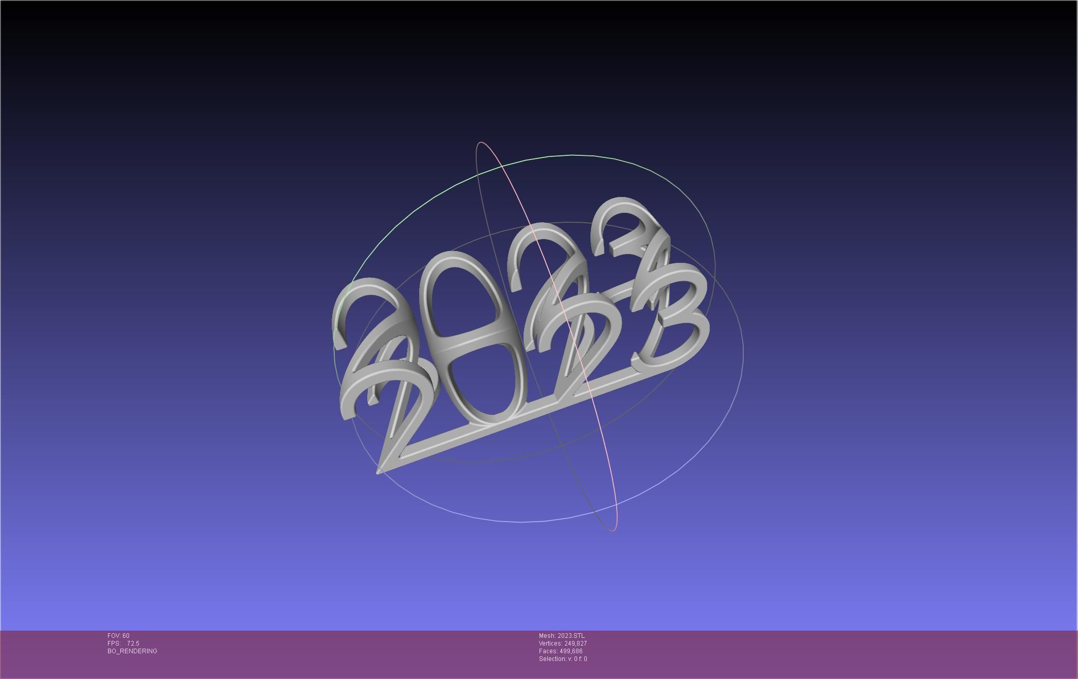 2022-2023 Number Flip Geometry Trick 3D print model_4