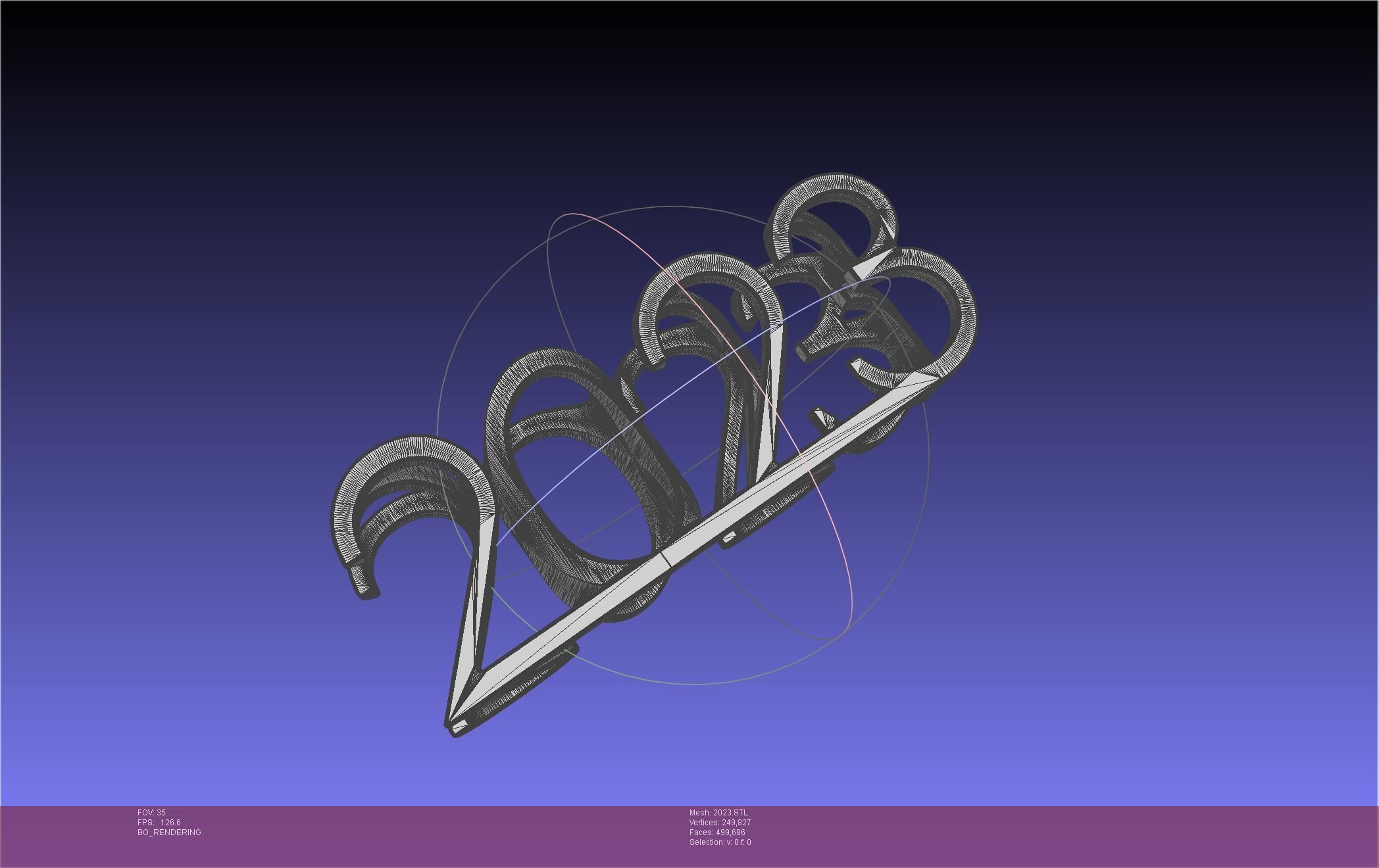 2022-2023 Number Flip Geometry Trick 3D print model_26