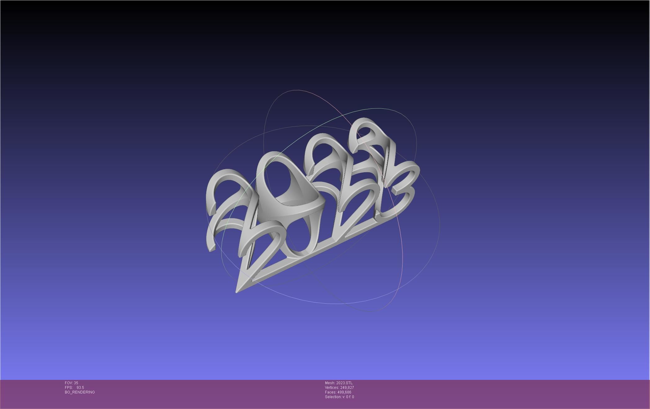 2022-2023 Number Flip Geometry Trick 3D print model_20