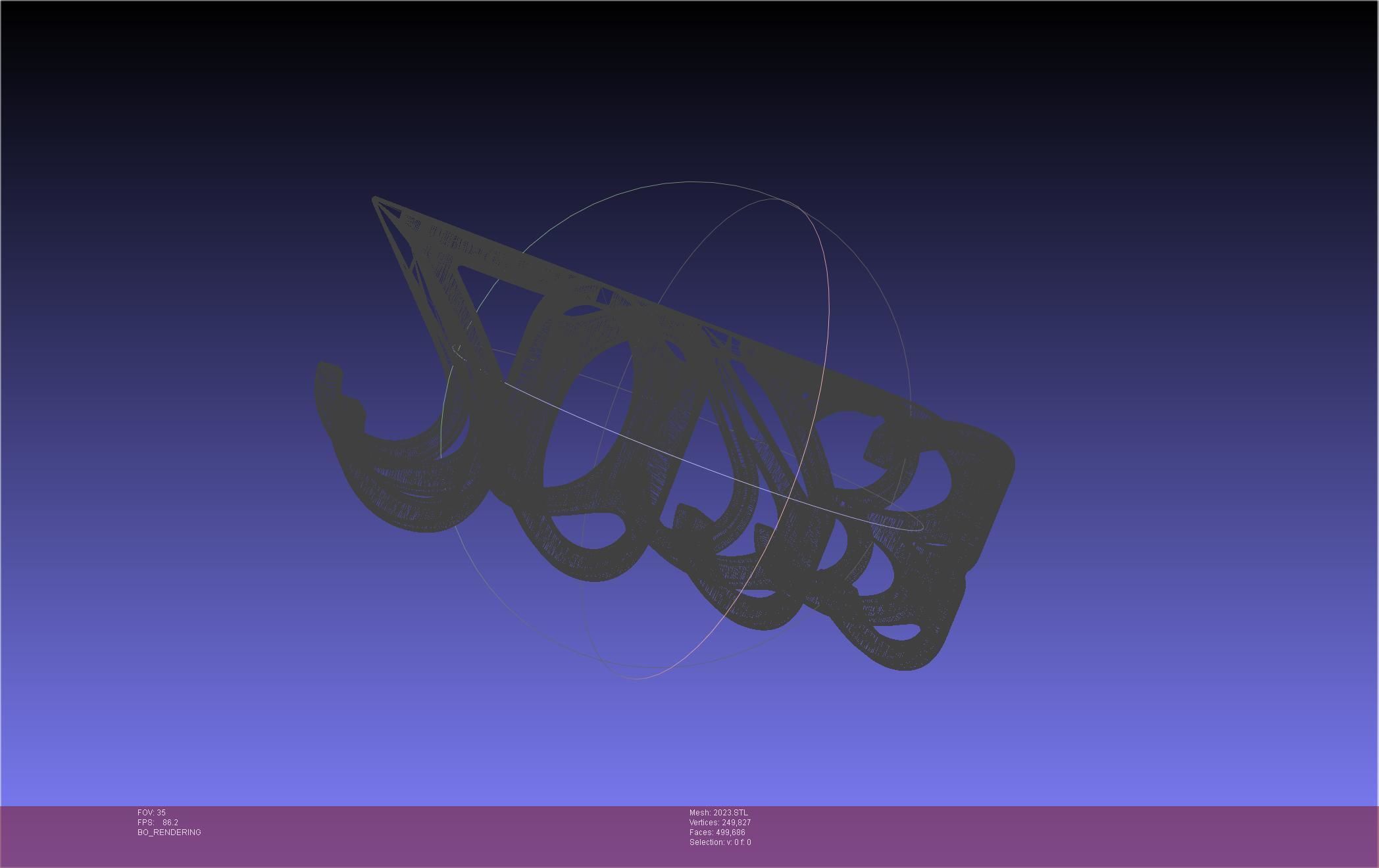 2022-2023 Number Flip Geometry Trick 3D print model_23