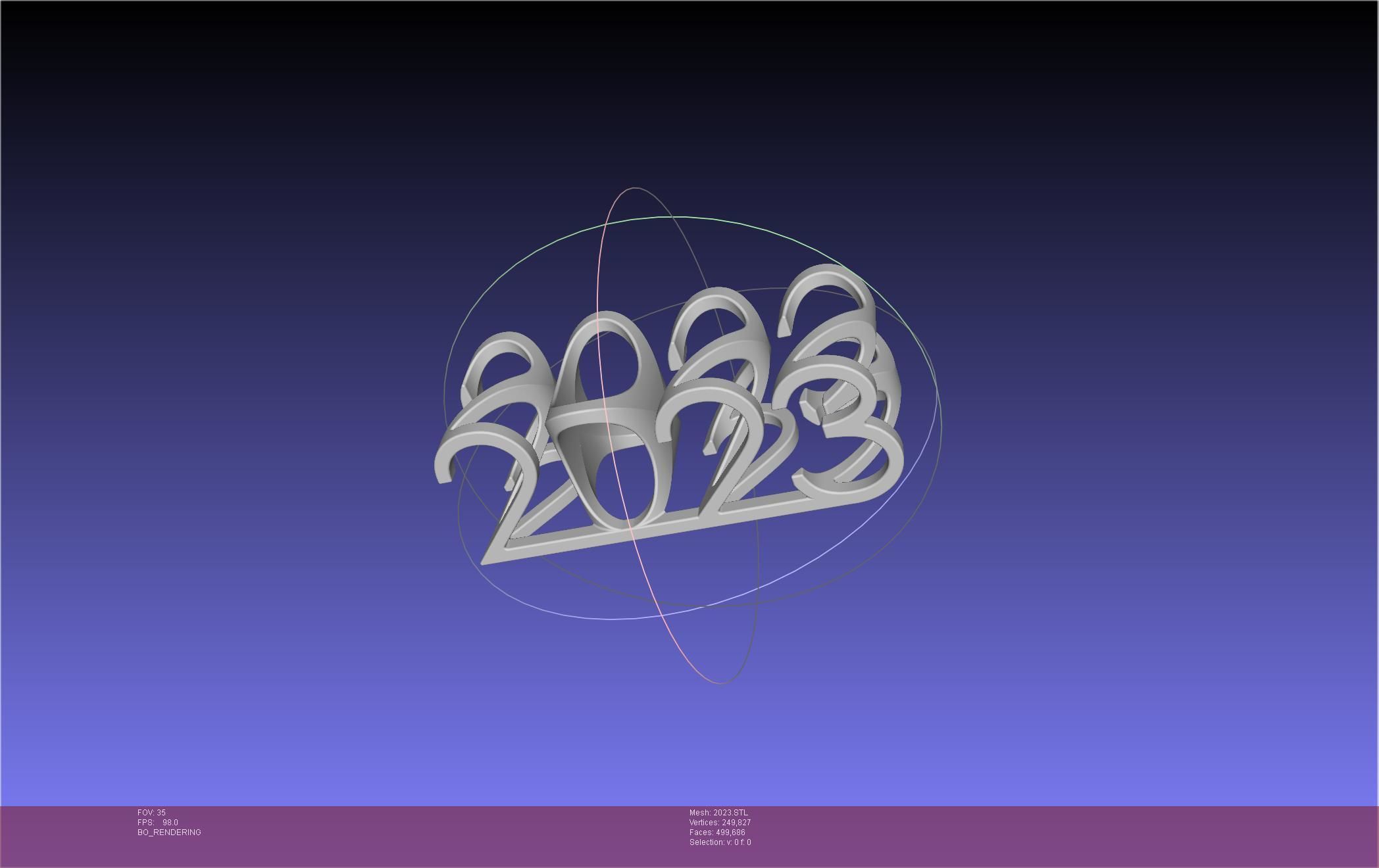 2022-2023 Number Flip Geometry Trick 3D print model_19