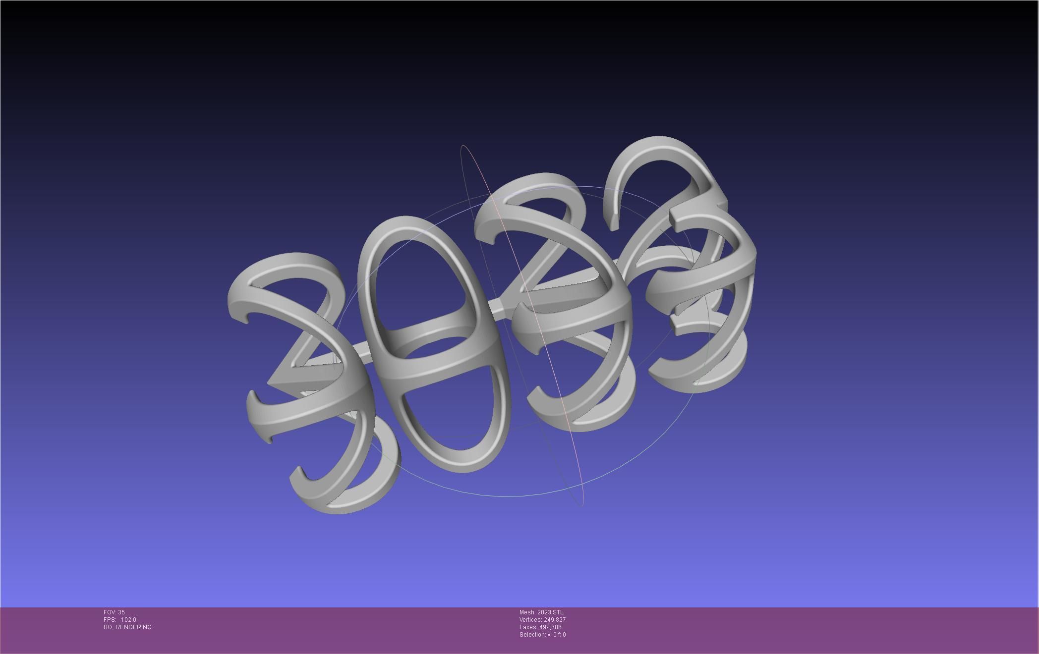 2022-2023 Number Flip Geometry Trick 3D print model_32