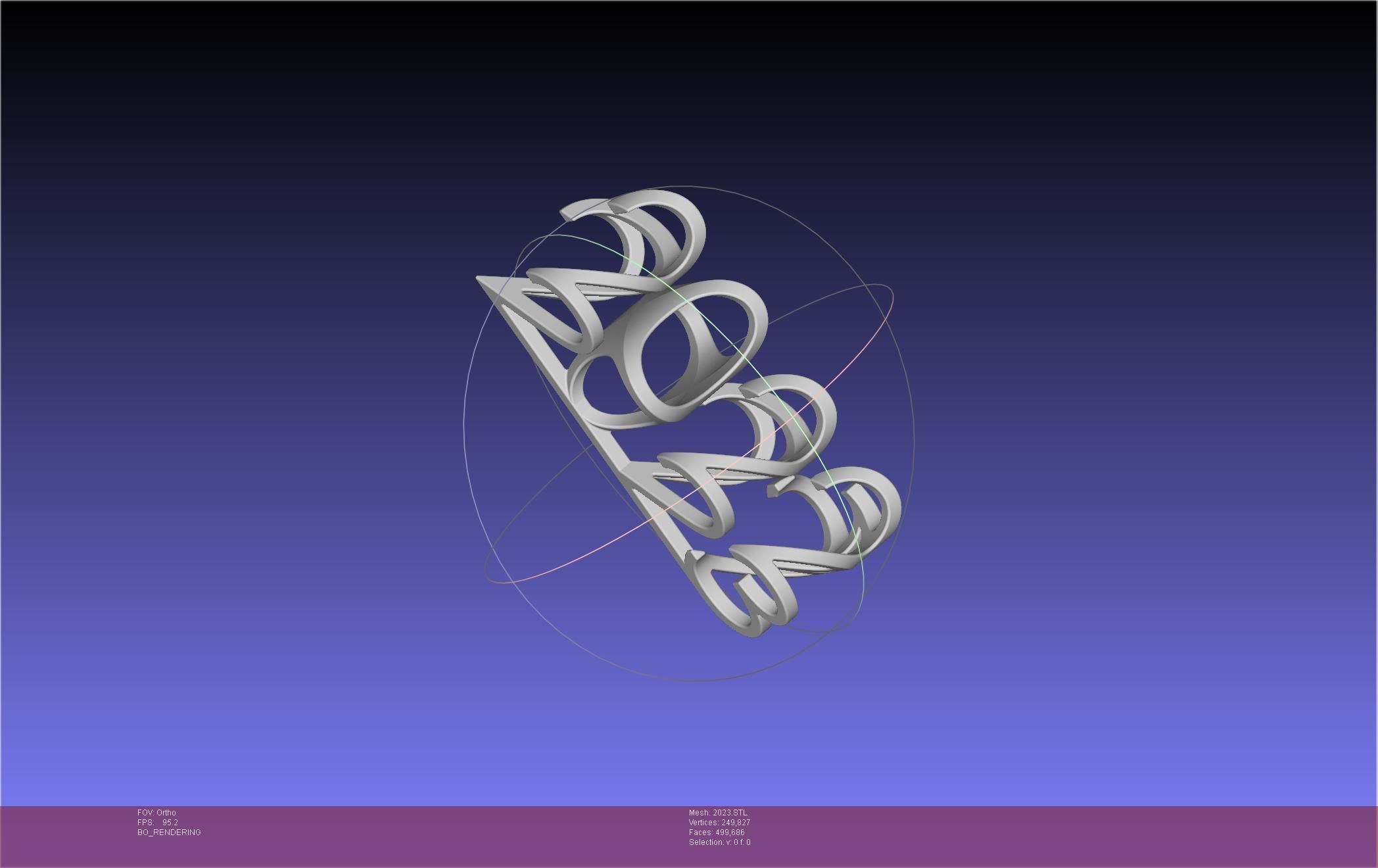 2022-2023 Number Flip Geometry Trick 3D print model_14