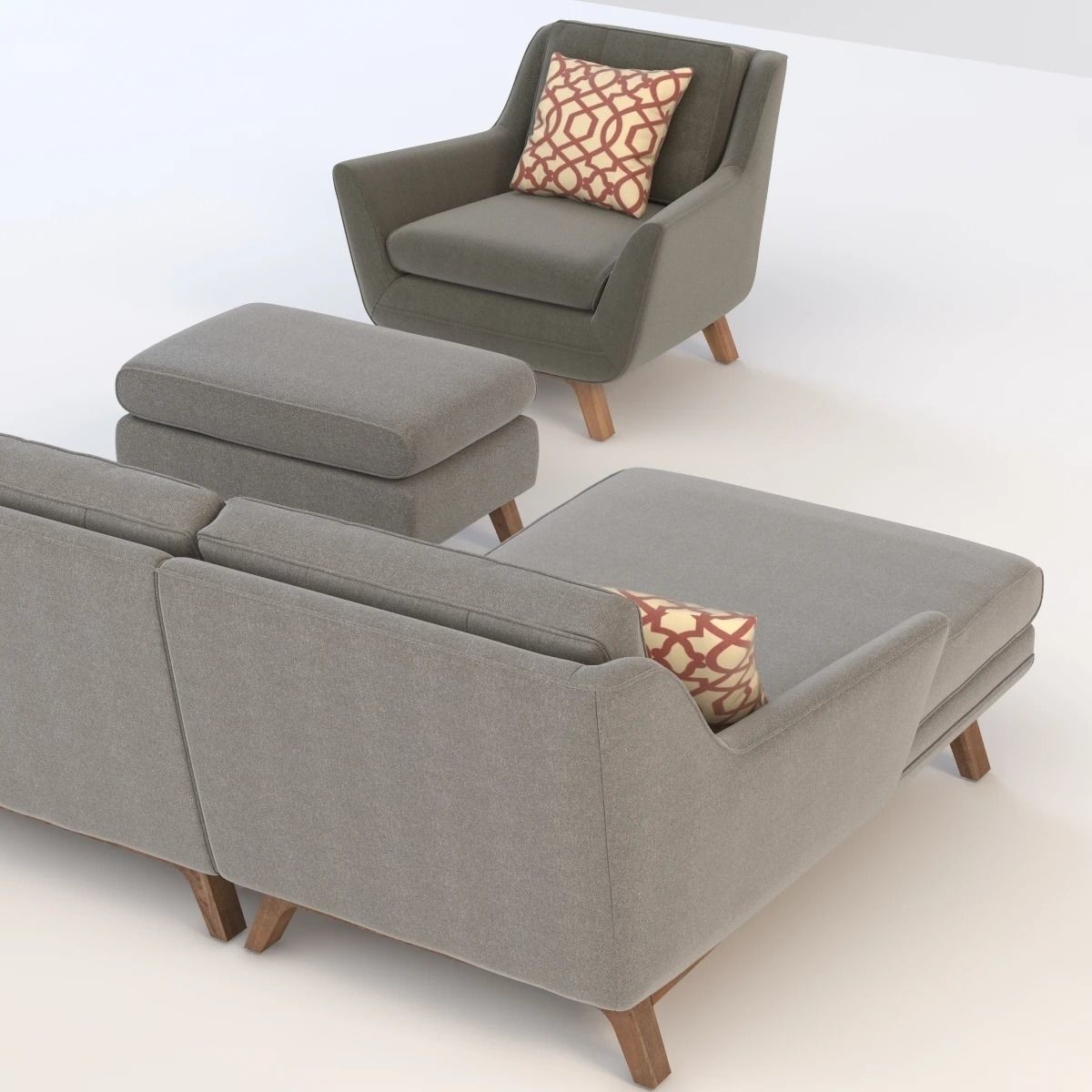Joybird Eastwood Sofa Set 3D model_5