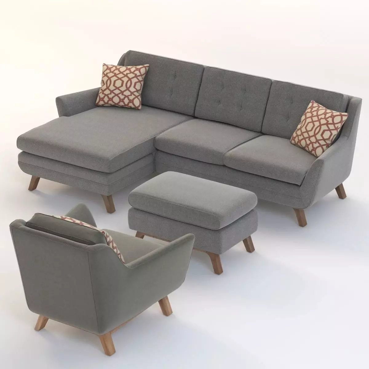 Joybird Eastwood Sofa Set 3D model_0