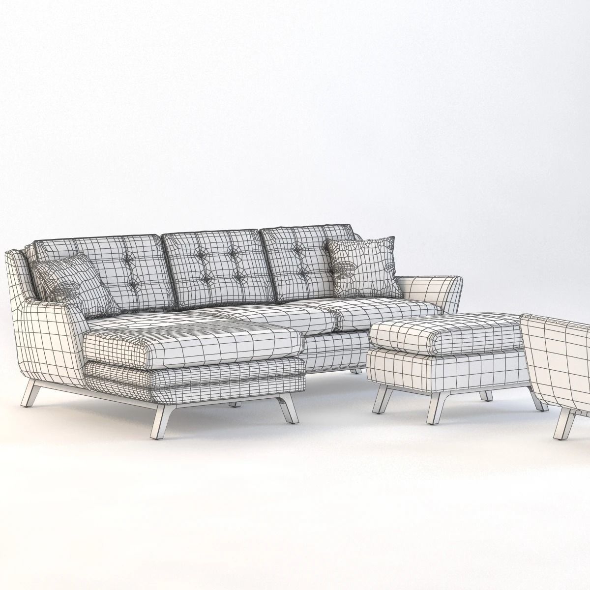 Joybird Eastwood Sofa Set 3D model_2