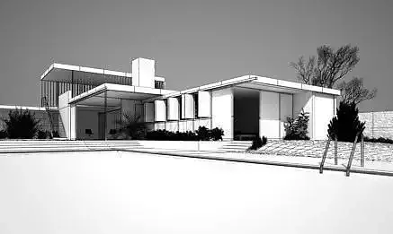 Modern House With Swimming Pool Outdoors