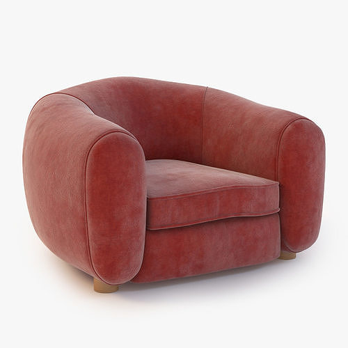 Jean Royere Polar Chair 3D model