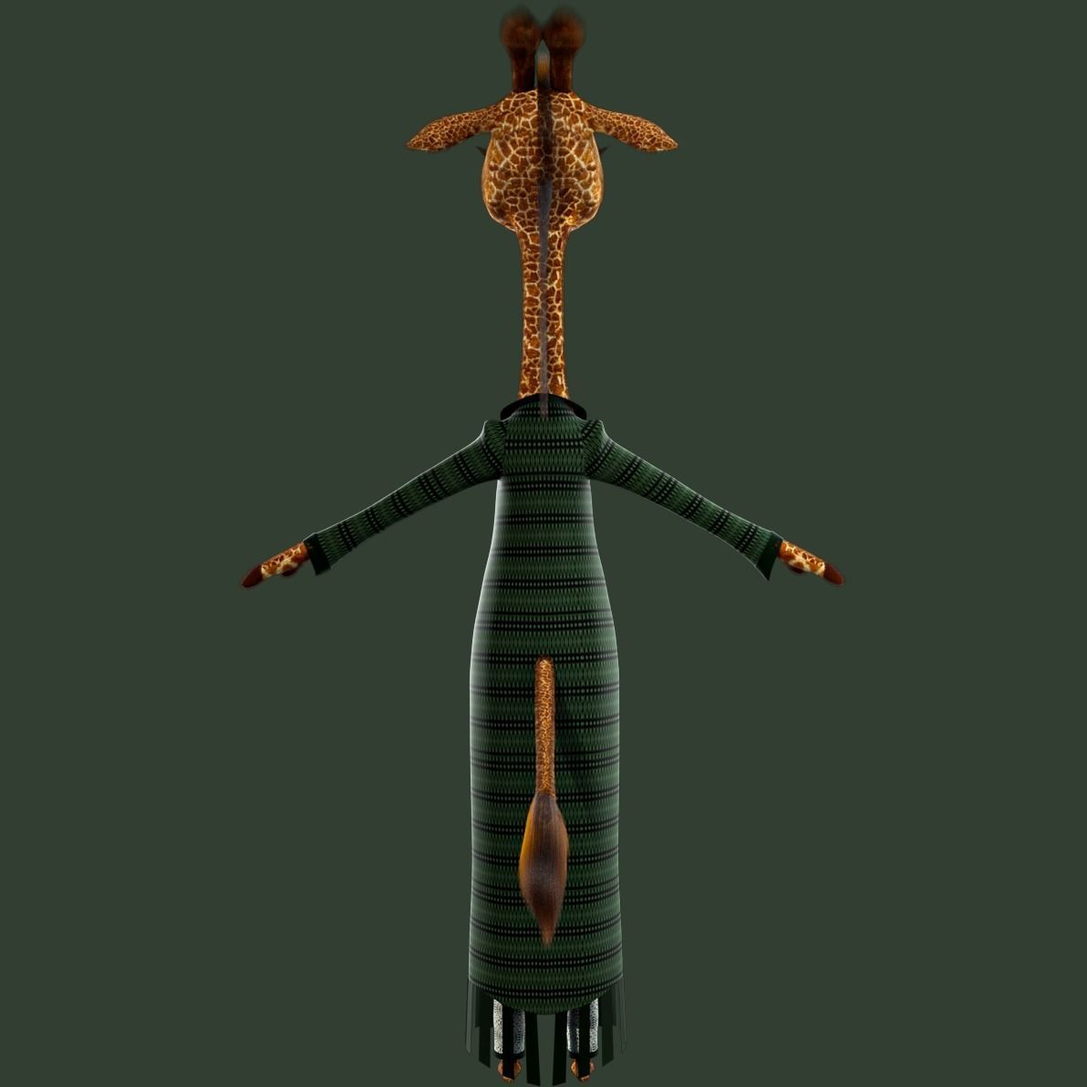 Cartoon Giraffe Rigged 3D model_13