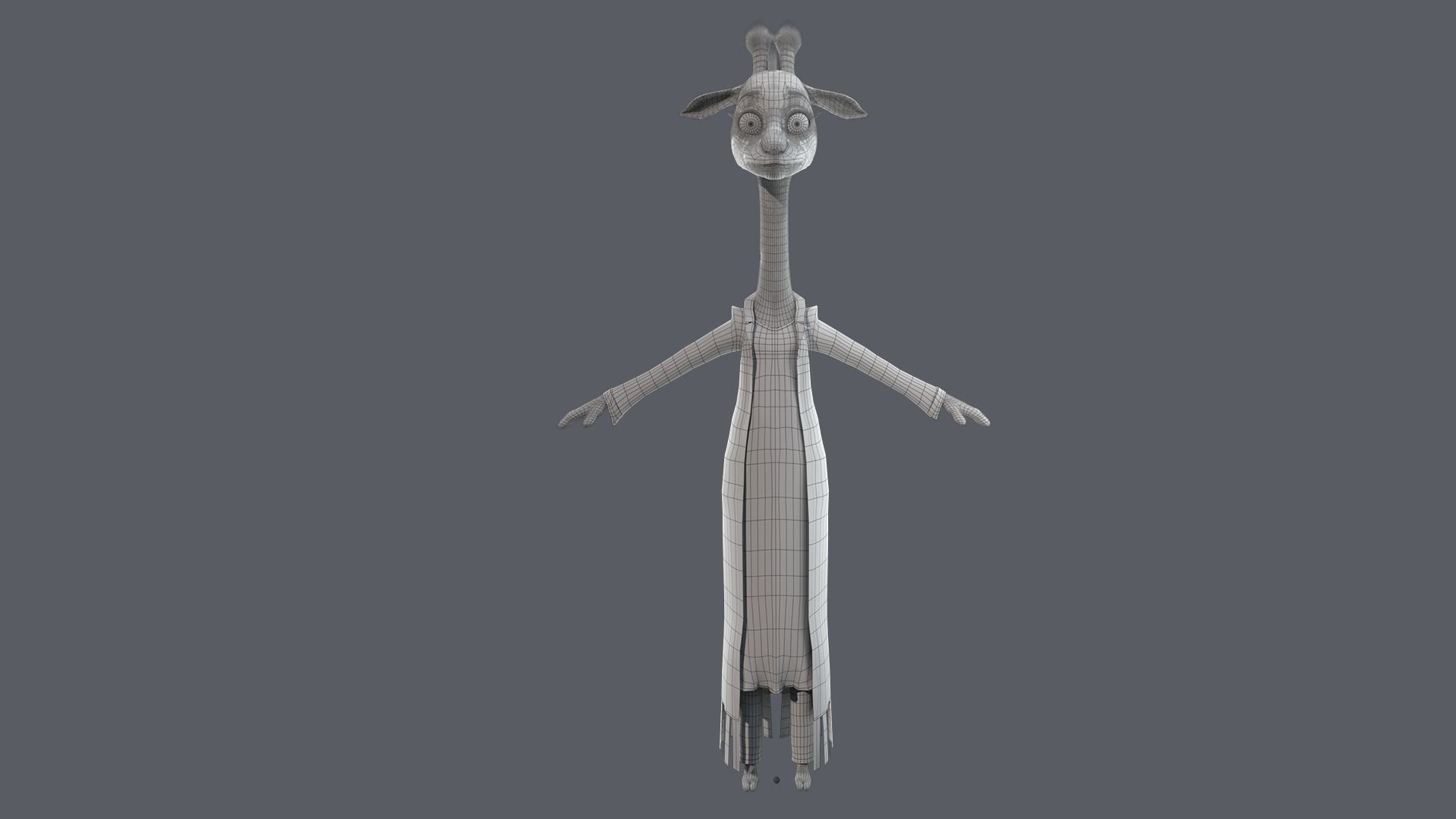 Cartoon Giraffe Rigged 3D model_25