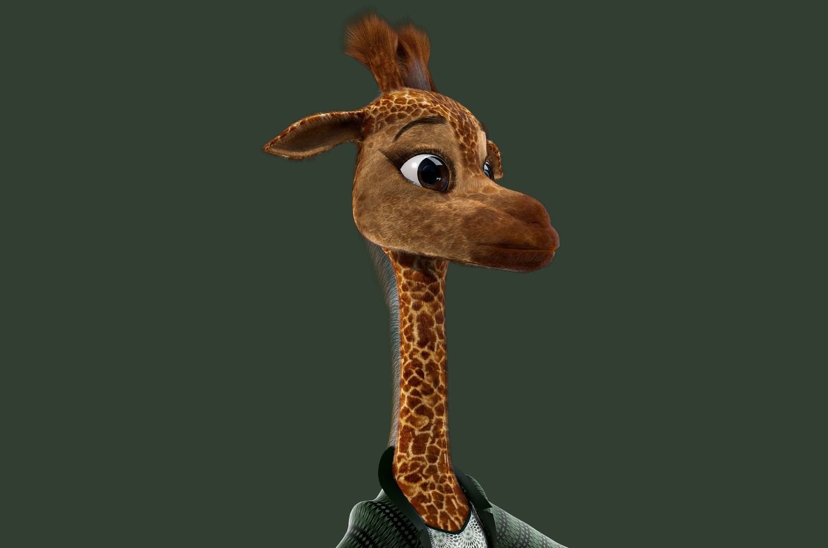 Cartoon Giraffe Rigged 3D model_18