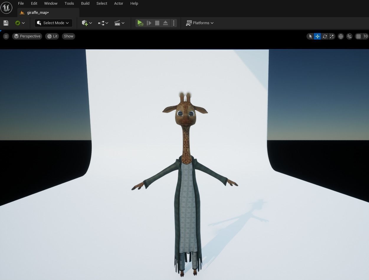 Cartoon Giraffe Rigged 3D model_24