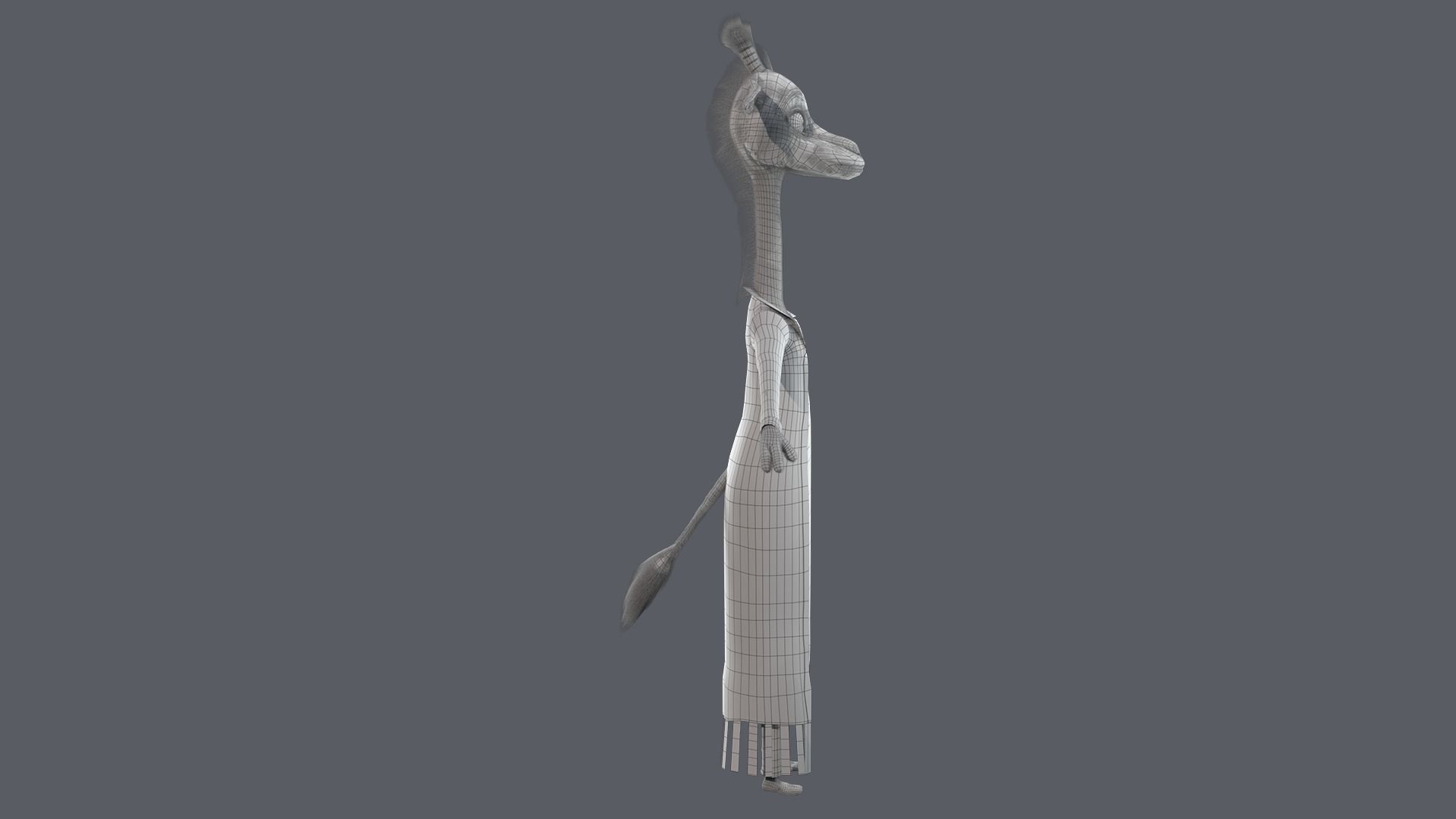 Cartoon Giraffe Rigged 3D model_27