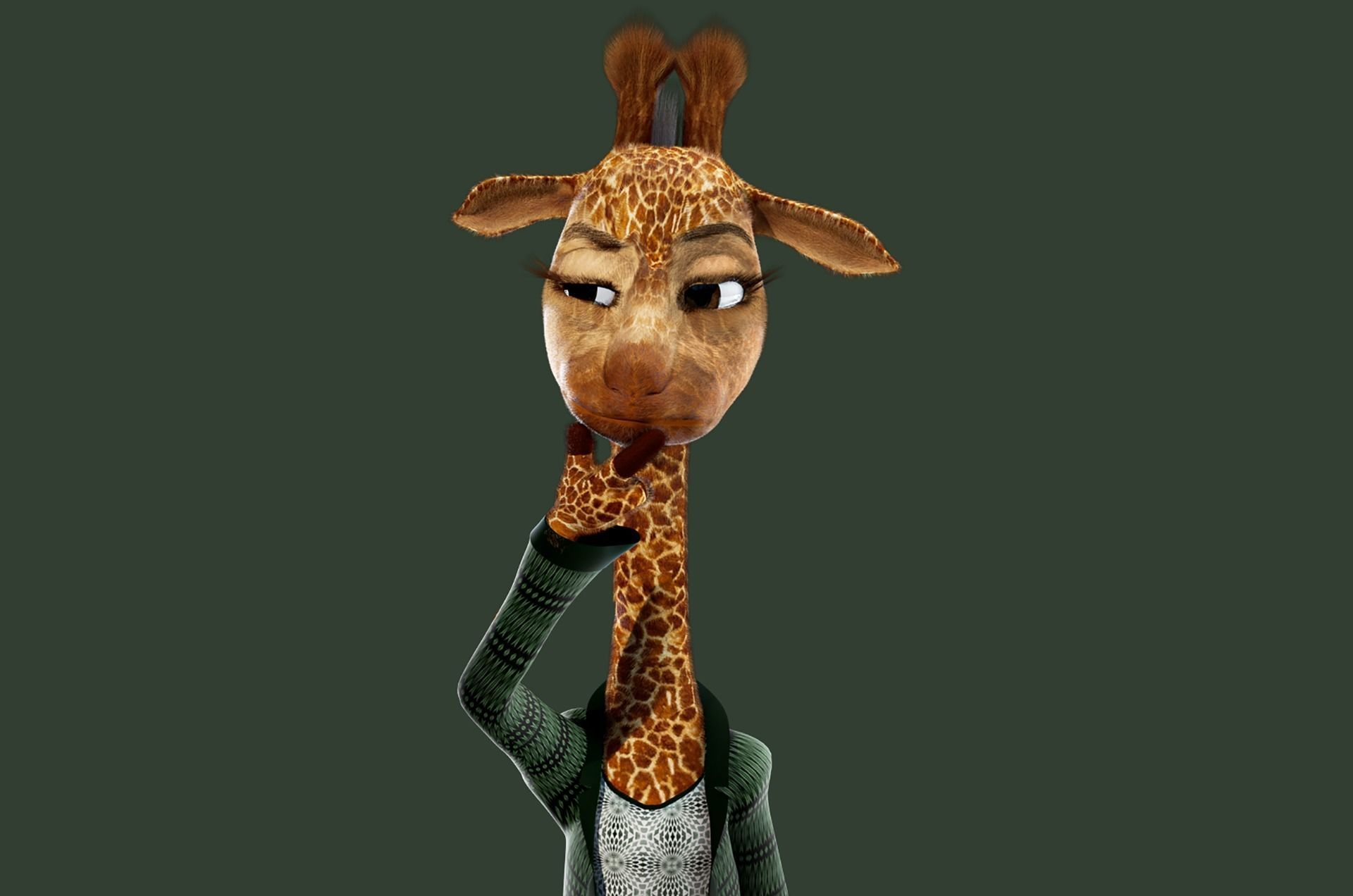 Cartoon Giraffe Rigged 3D model_5