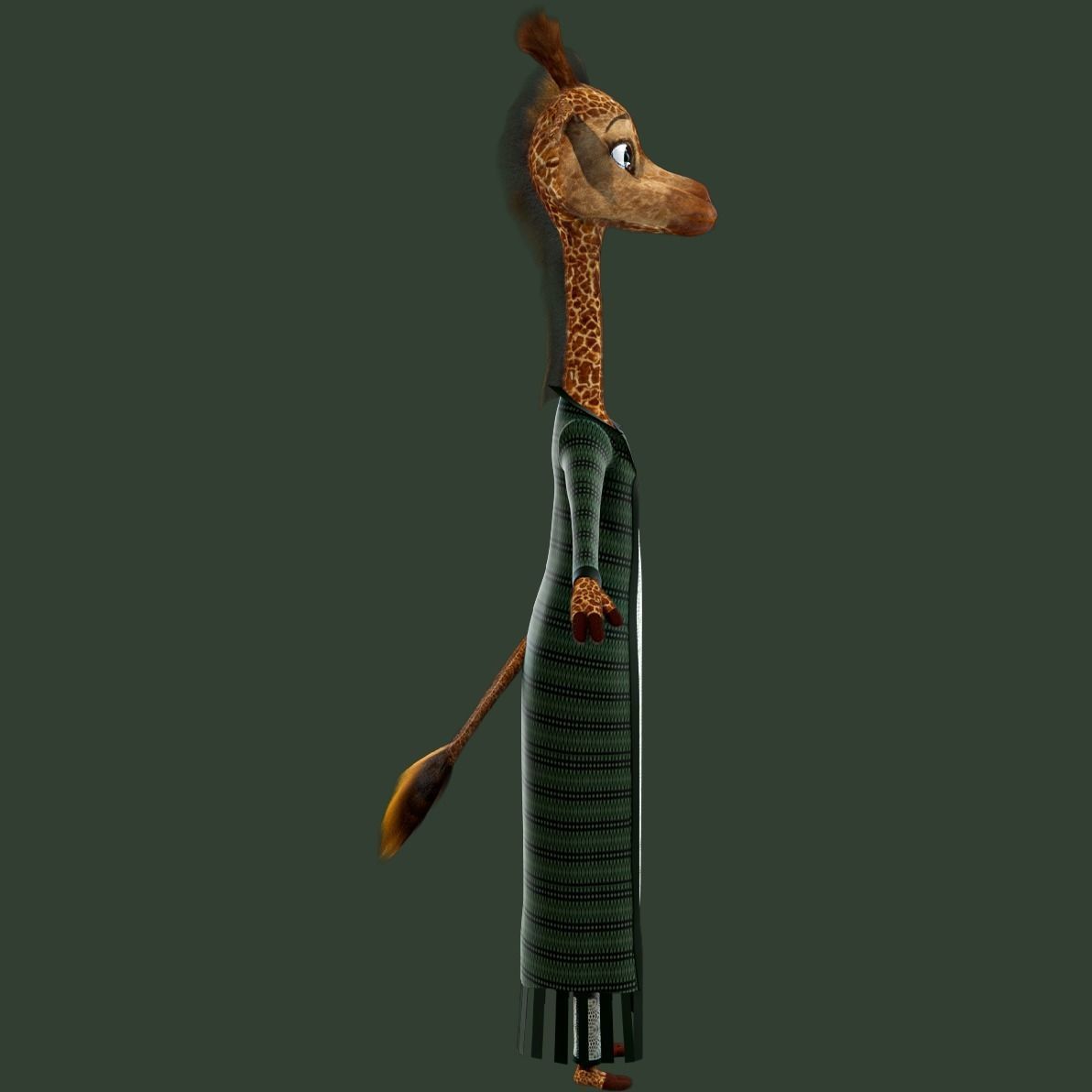 Cartoon Giraffe Rigged 3D model_11