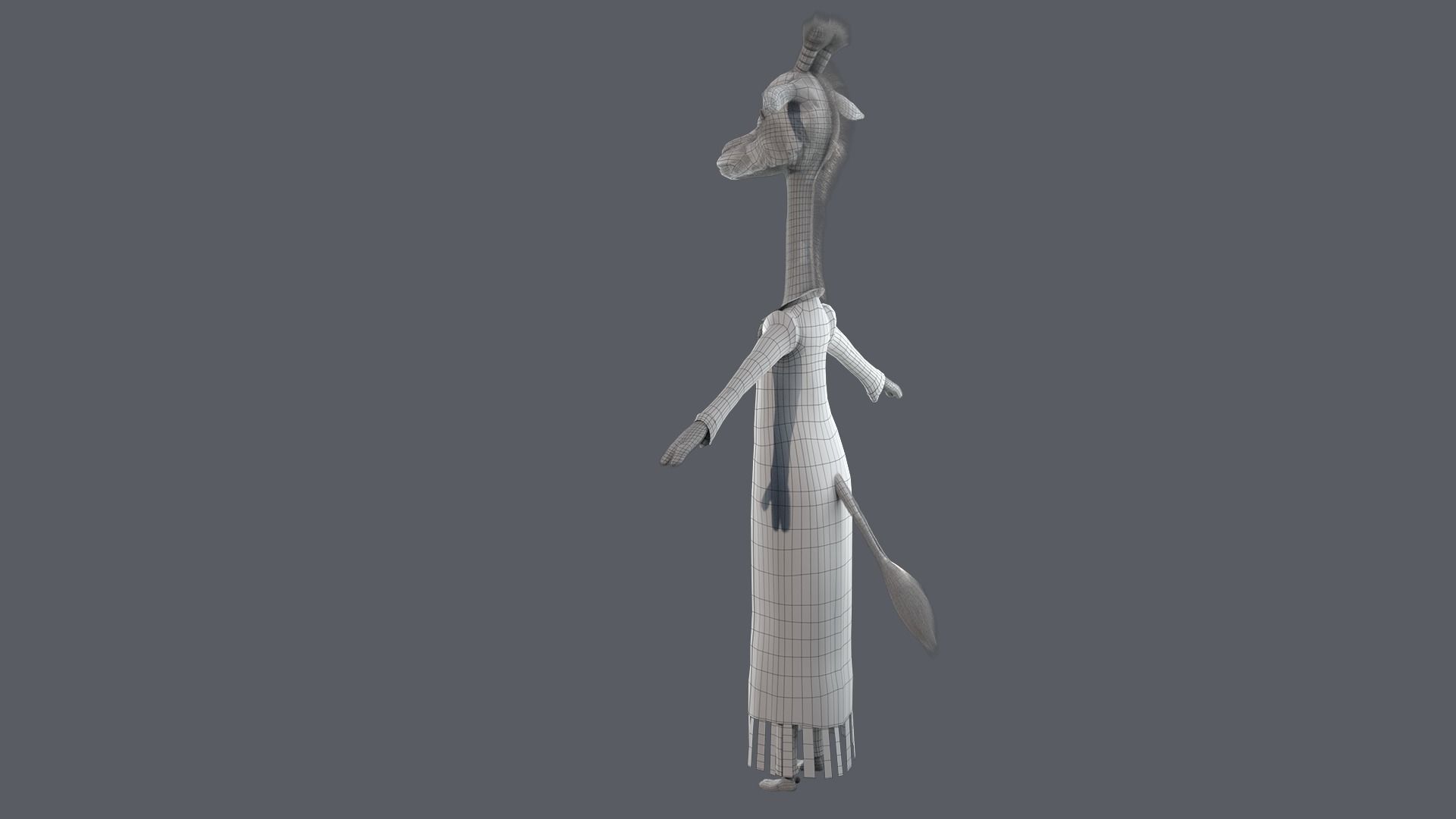 Cartoon Giraffe Rigged 3D model_30