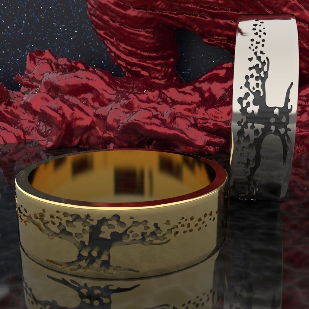 Rings Tree 3D print model_2