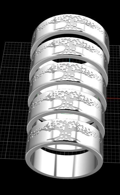 Rings Tree 3D print model_7