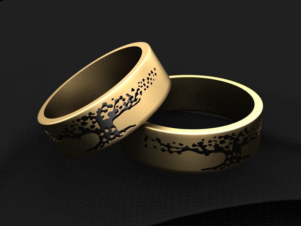 Rings Tree 3D print model_4
