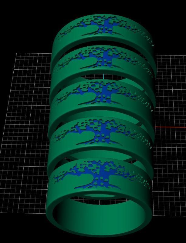 Rings Tree 3D print model_10