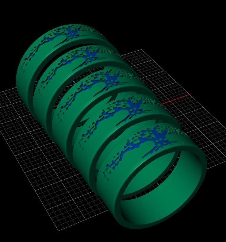 Rings Tree 3D print model_11