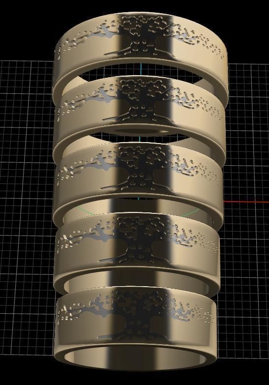 Rings Tree 3D print model_12