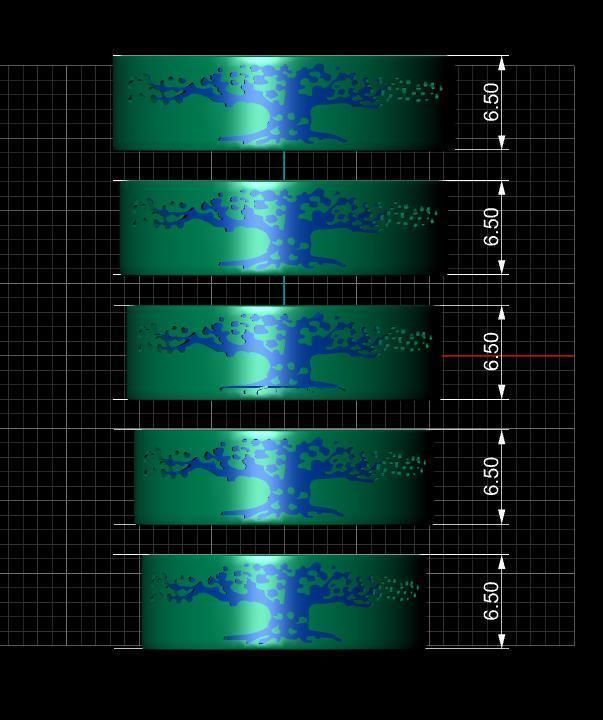 Rings Tree 3D print model_16