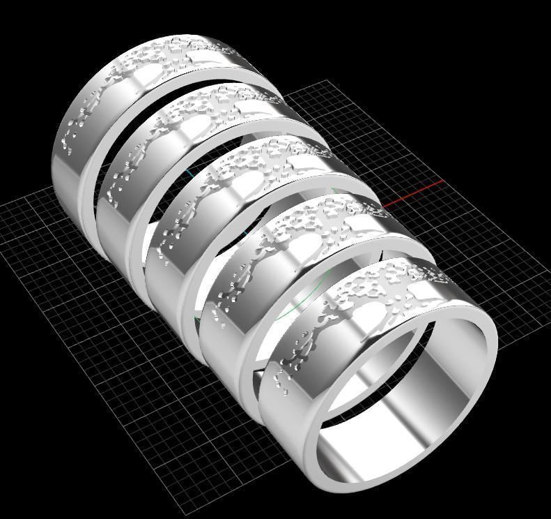 Rings Tree 3D print model_6