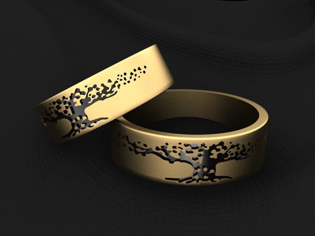 Rings Tree 3D print model_3