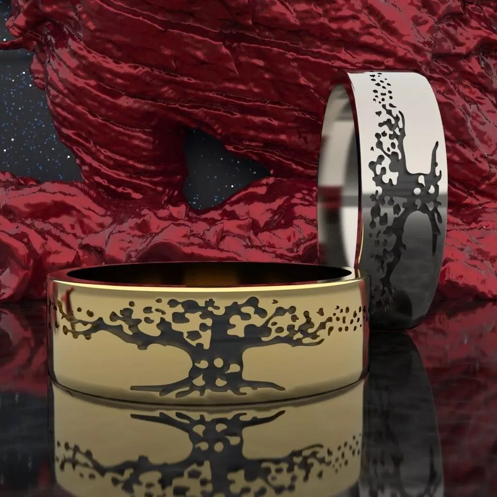 Rings Tree 3D print model_0