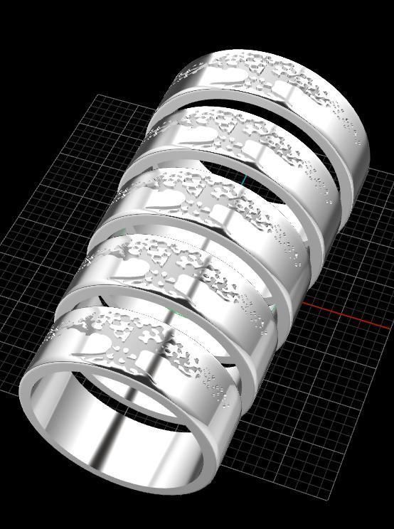 Rings Tree 3D print model_8