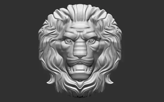 Lion Head pattern 3d model 