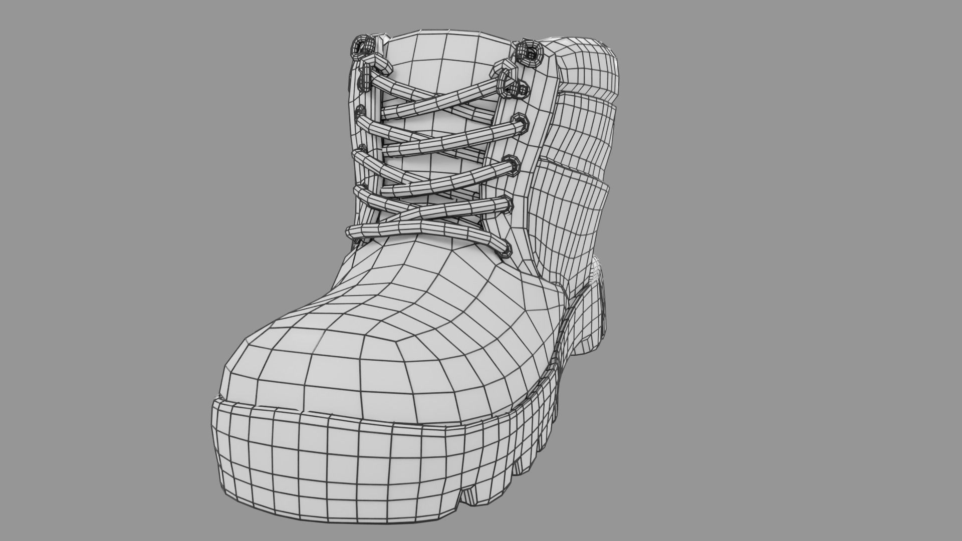 Work Boots Low-poly 3D model_18