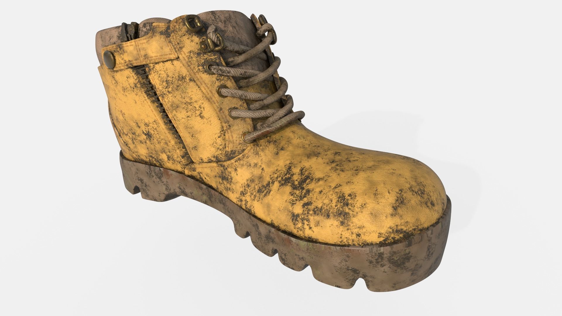 Work Boots Low-poly 3D model_1