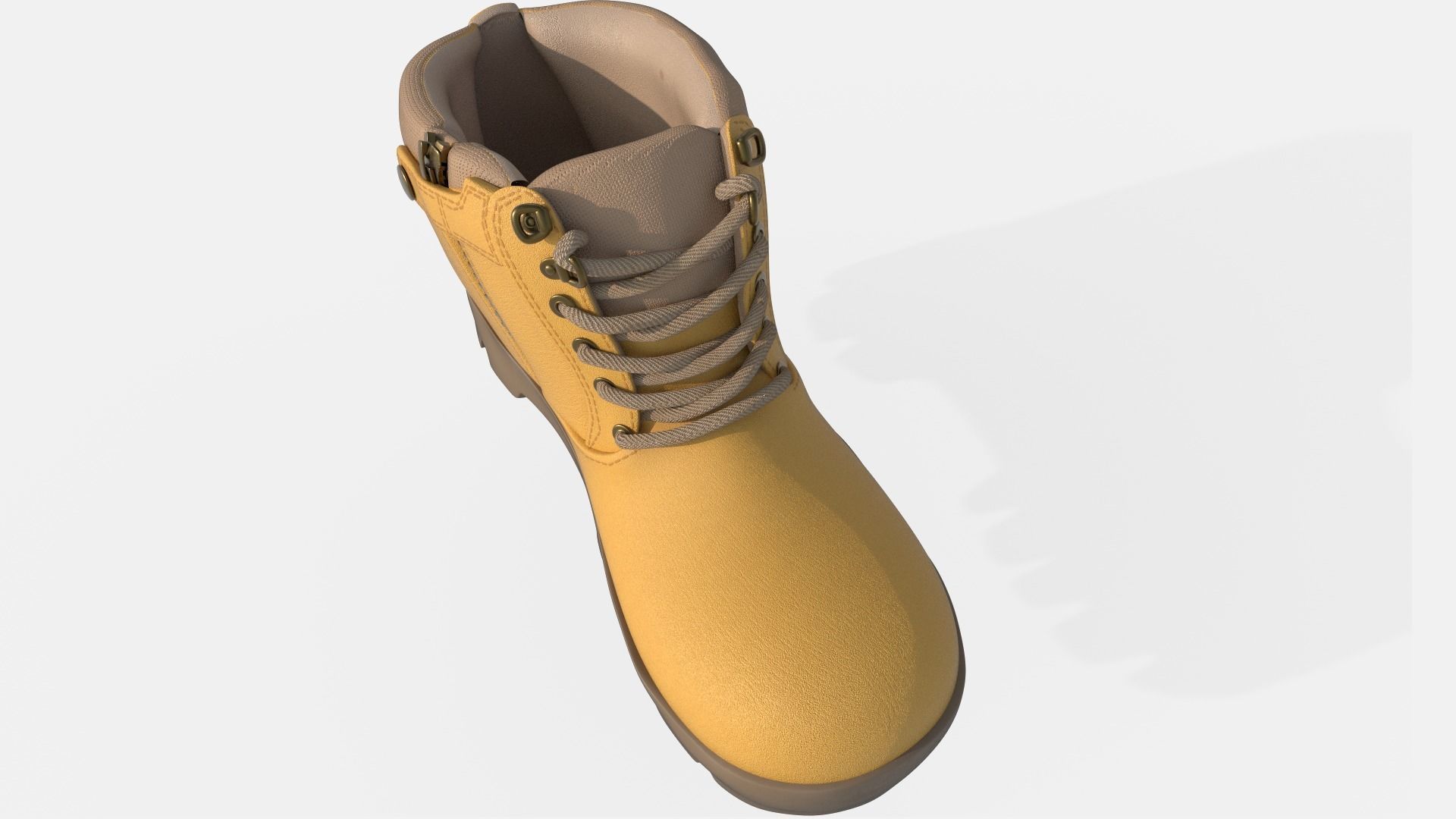 Work Boots Low-poly 3D model_3
