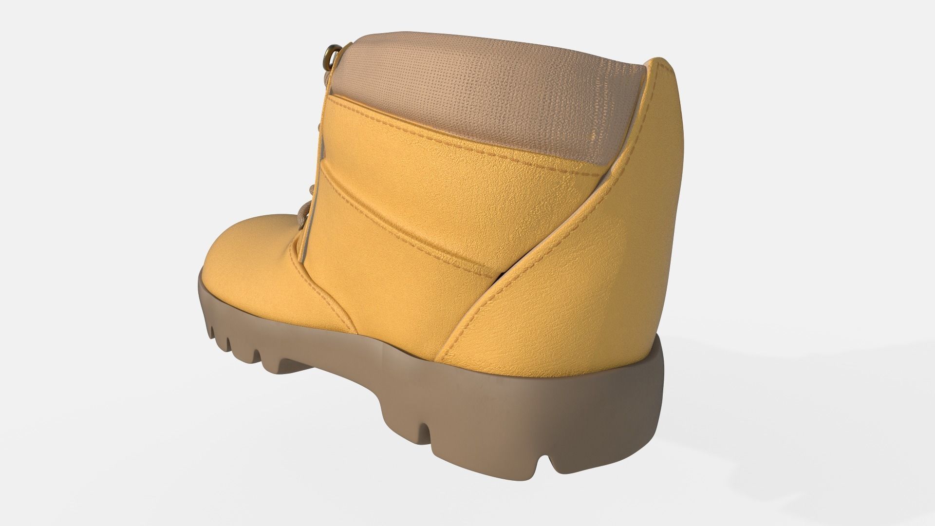 Work Boots Low-poly 3D model_8