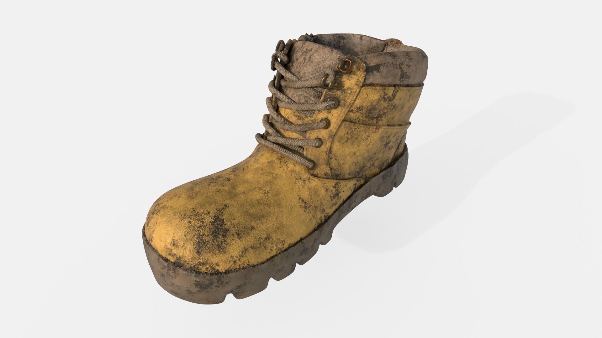 Work Boots Low-poly 3D model_4