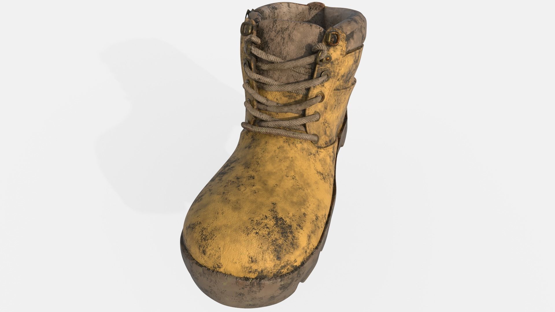 Work Boots Low-poly 3D model_17