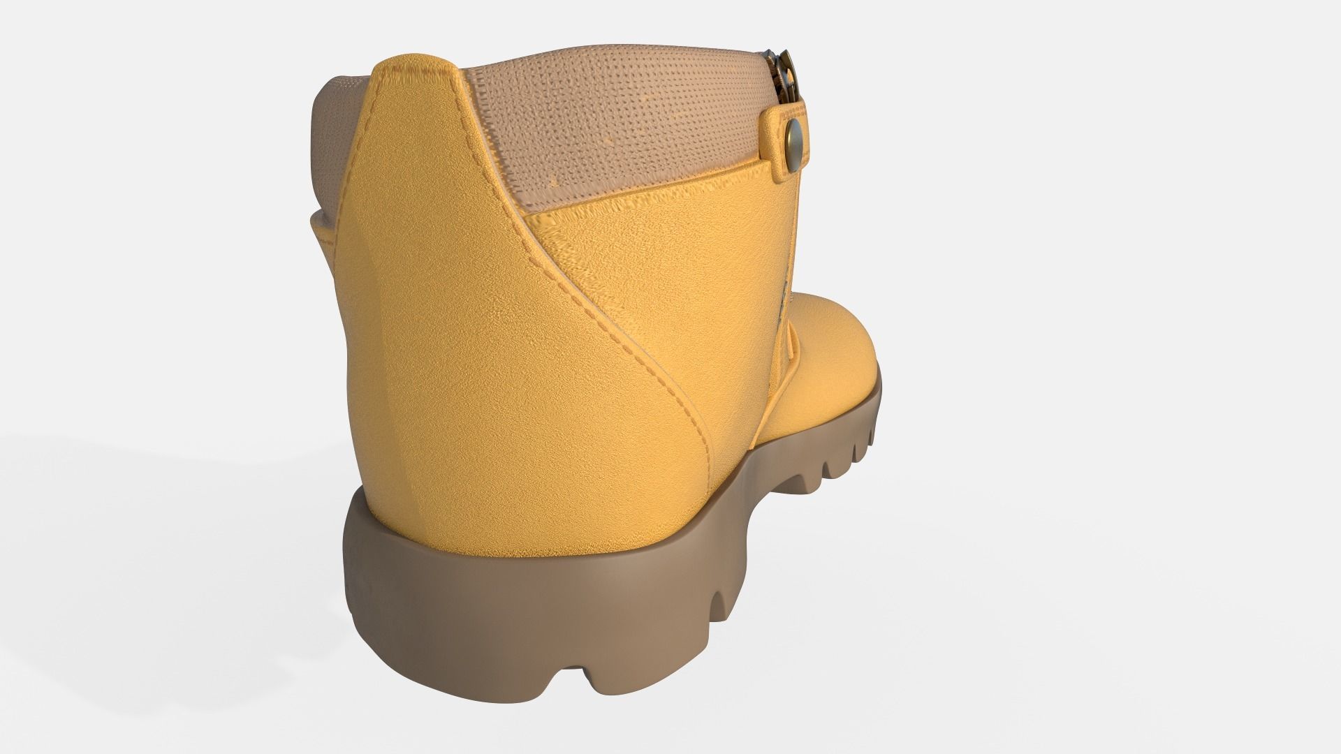 Work Boots Low-poly 3D model_7