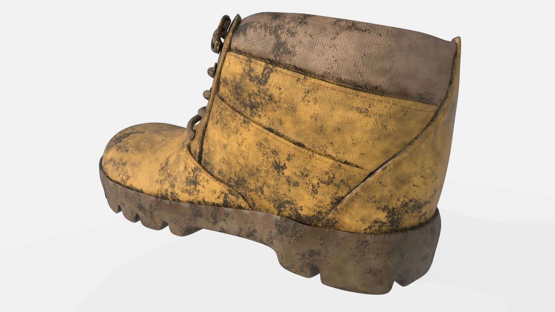 Work Boots Low-poly 3D model_9