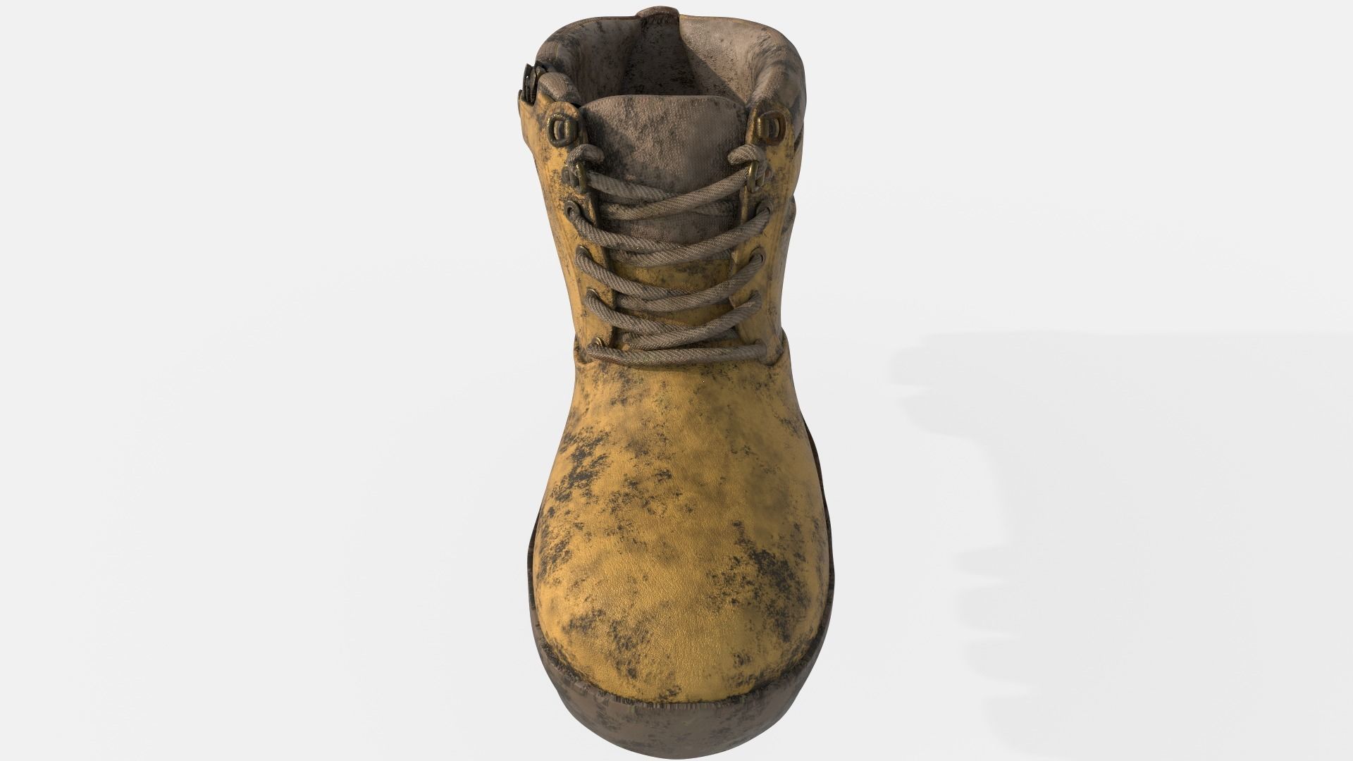 Work Boots Low-poly 3D model_2