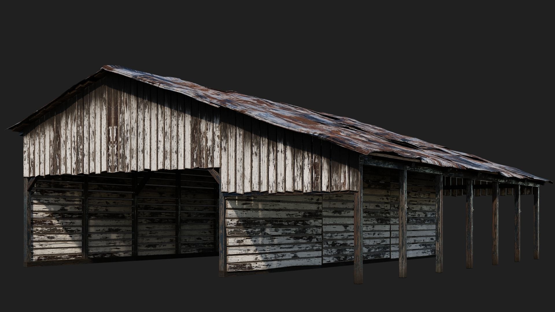 13-14-15-16 - Farm Buildings 4K PBR GameReady Low-poly 3D model_26