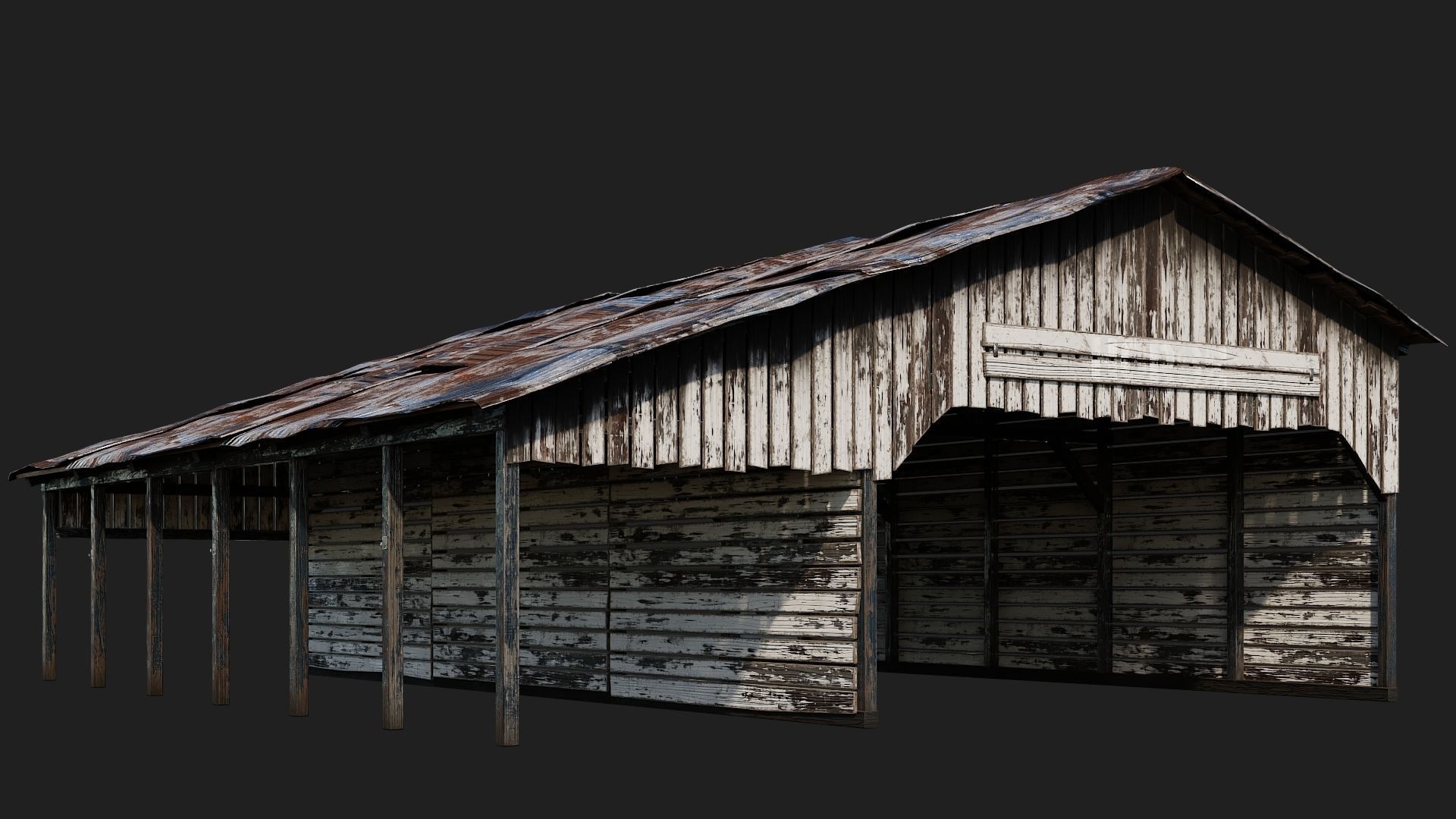 13-14-15-16 - Farm Buildings 4K PBR GameReady Low-poly 3D model_3