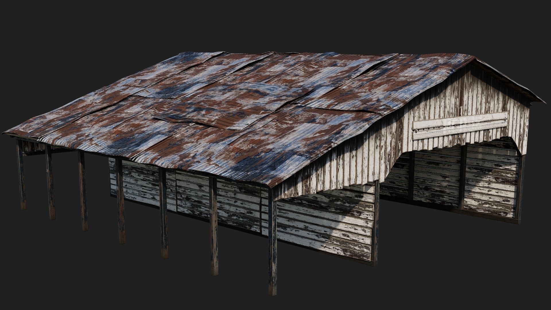 13-14-15-16 - Farm Buildings 4K PBR GameReady Low-poly 3D model_29