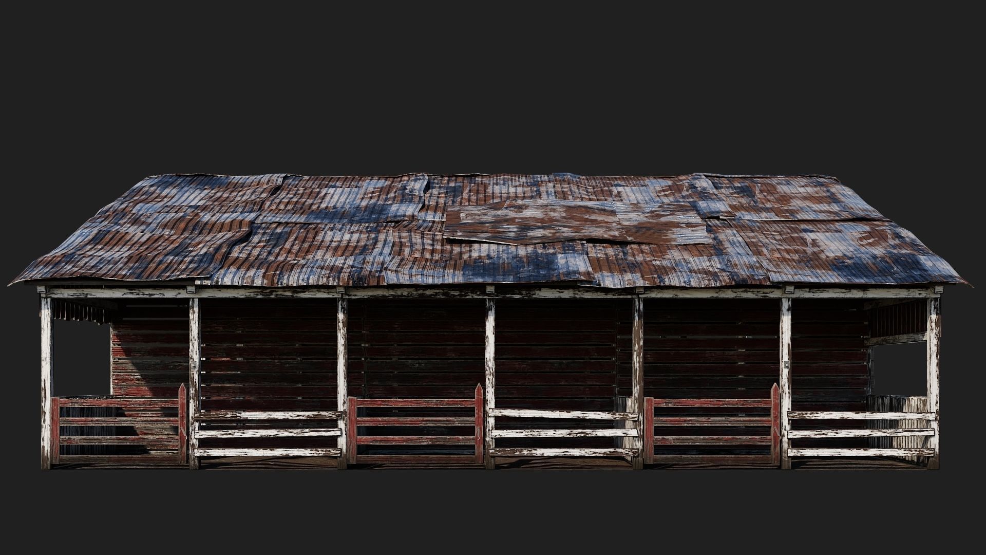 13-14-15-16 - Farm Buildings 4K PBR GameReady Low-poly 3D model_19