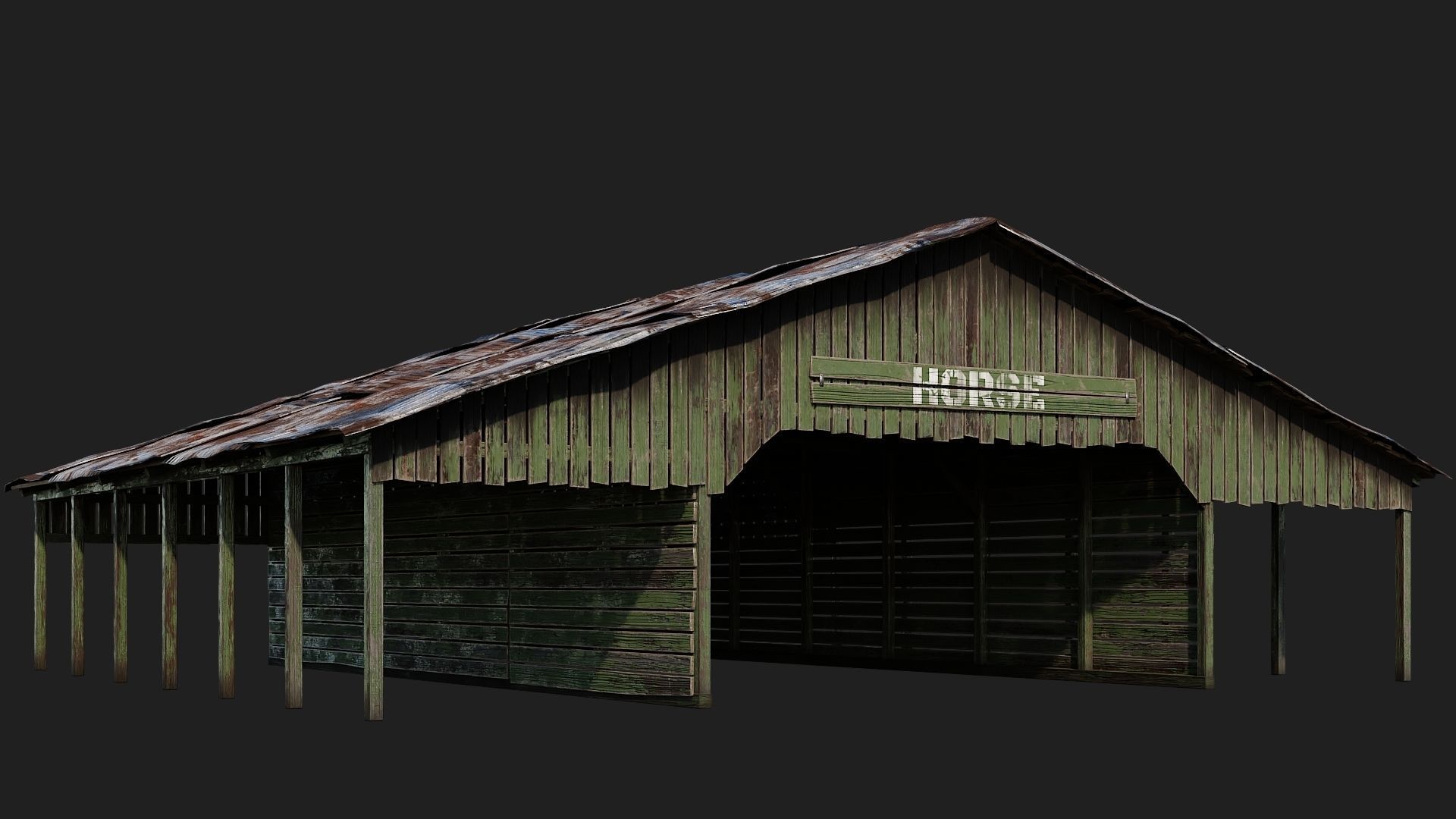13-14-15-16 - Farm Buildings 4K PBR GameReady Low-poly 3D model_4