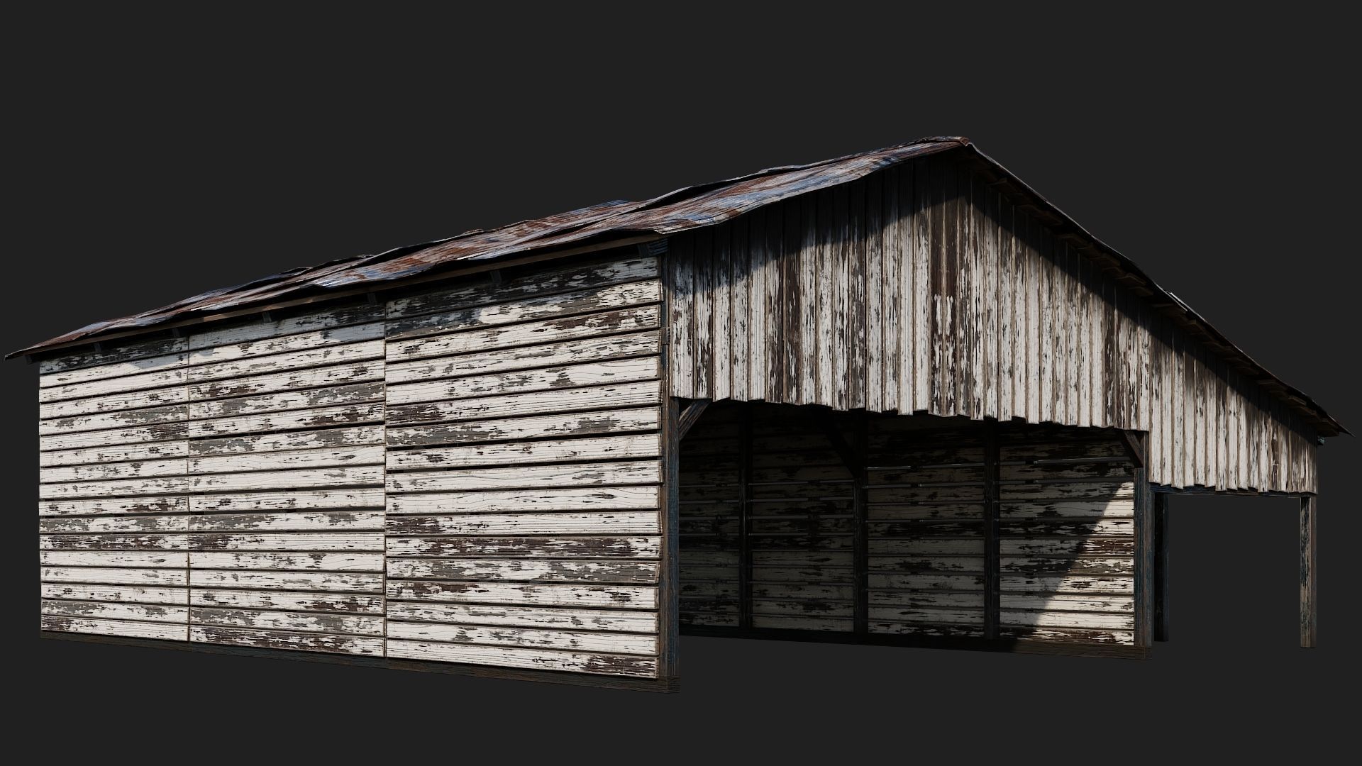 13-14-15-16 - Farm Buildings 4K PBR GameReady Low-poly 3D model_25