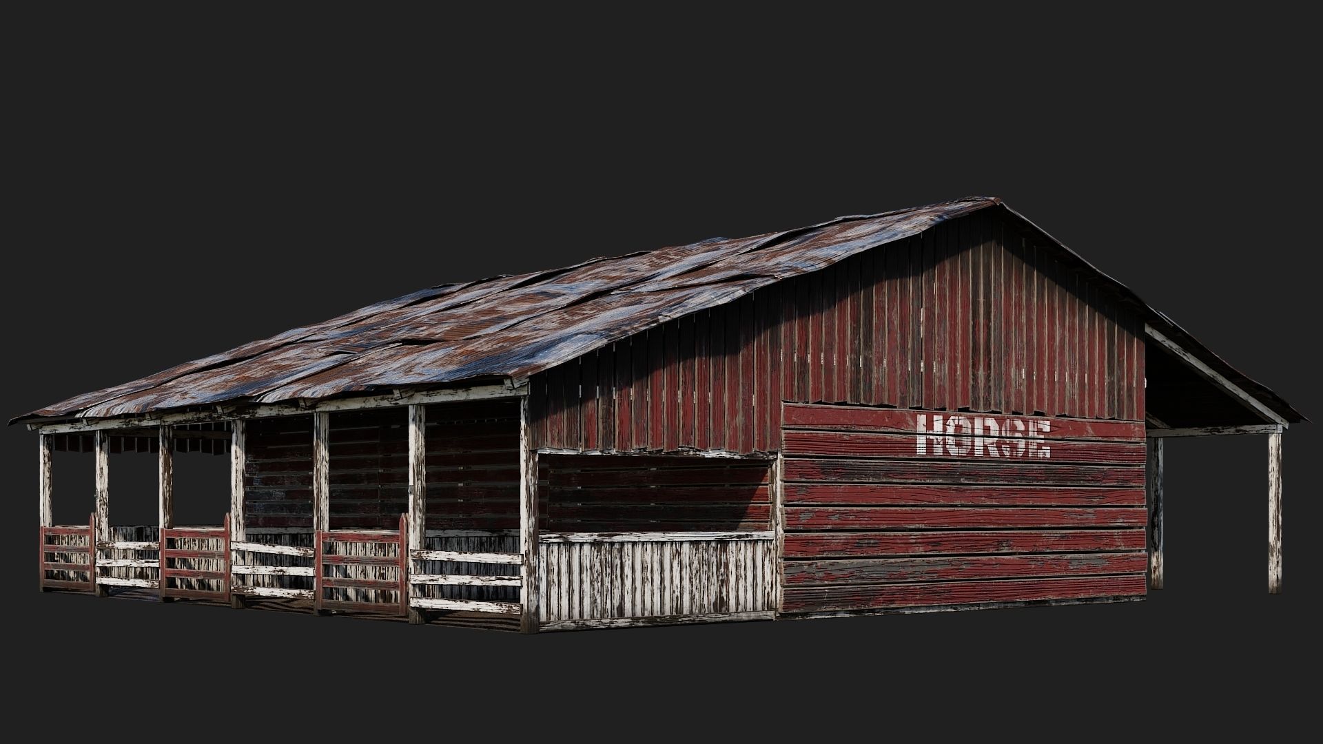 13-14-15-16 - Farm Buildings 4K PBR GameReady Low-poly 3D model_16
